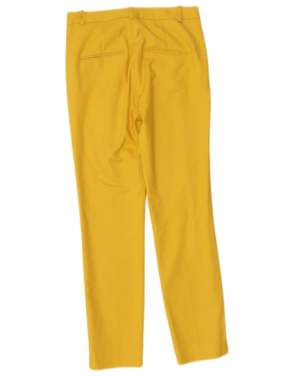 Zara Calça Chino Feminina Slim EU 34 2XS W24 L27 Algodão Amarelo
