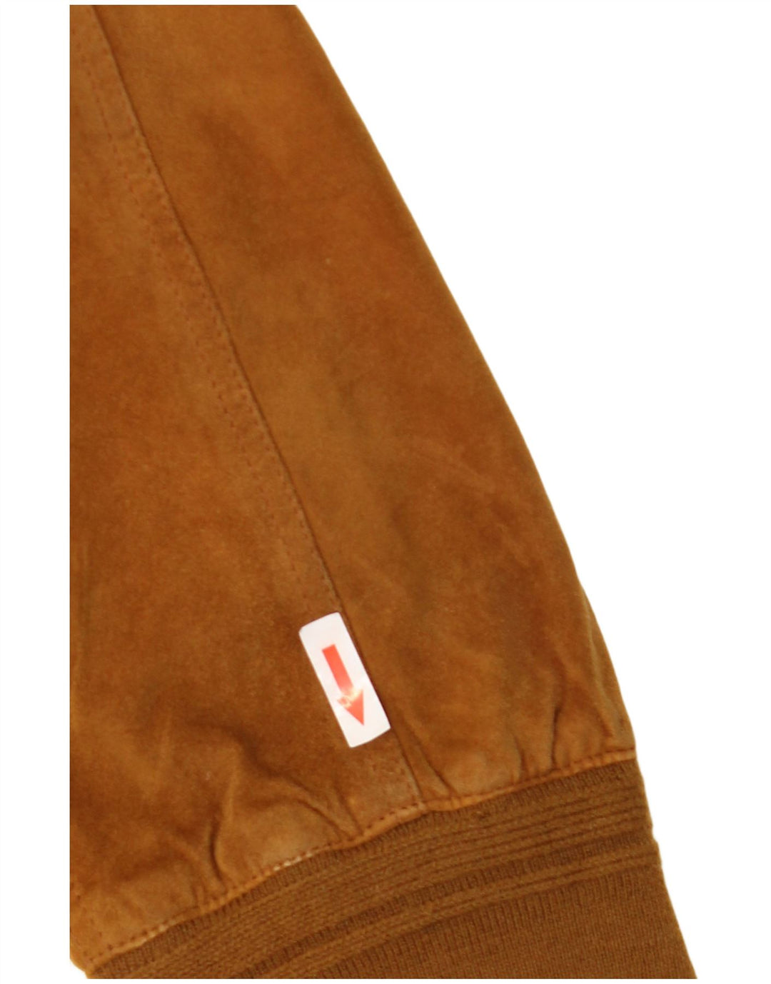 Jaqueta bomber masculina vintage de camurça Reino Unido 42 XL couro marrom