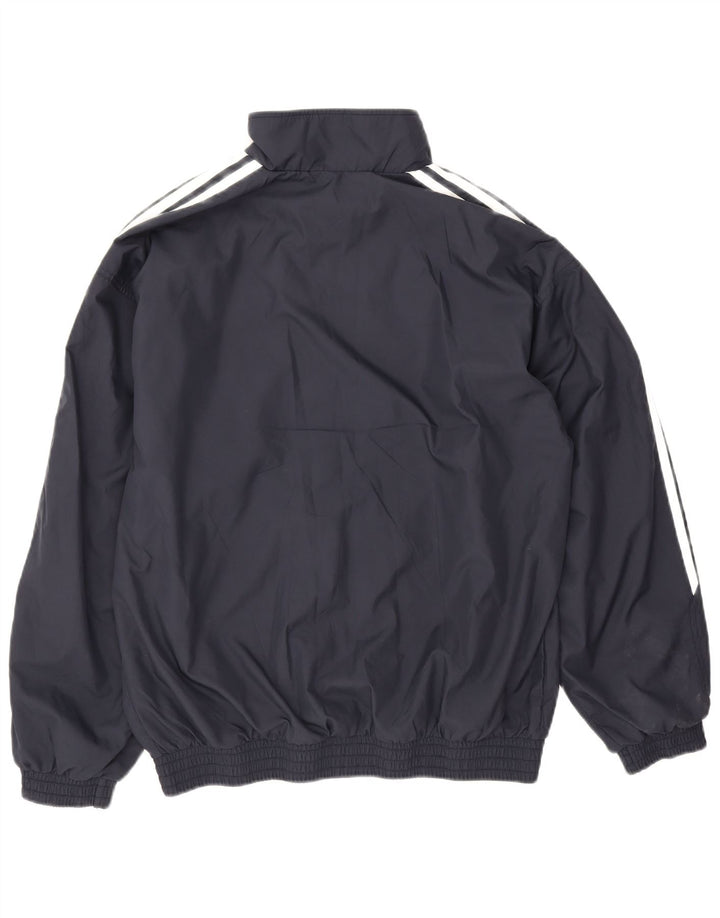 Adidas Mens Tracksuit Top Jacket UK 38/40 Médio Azul Marinho Poliéster