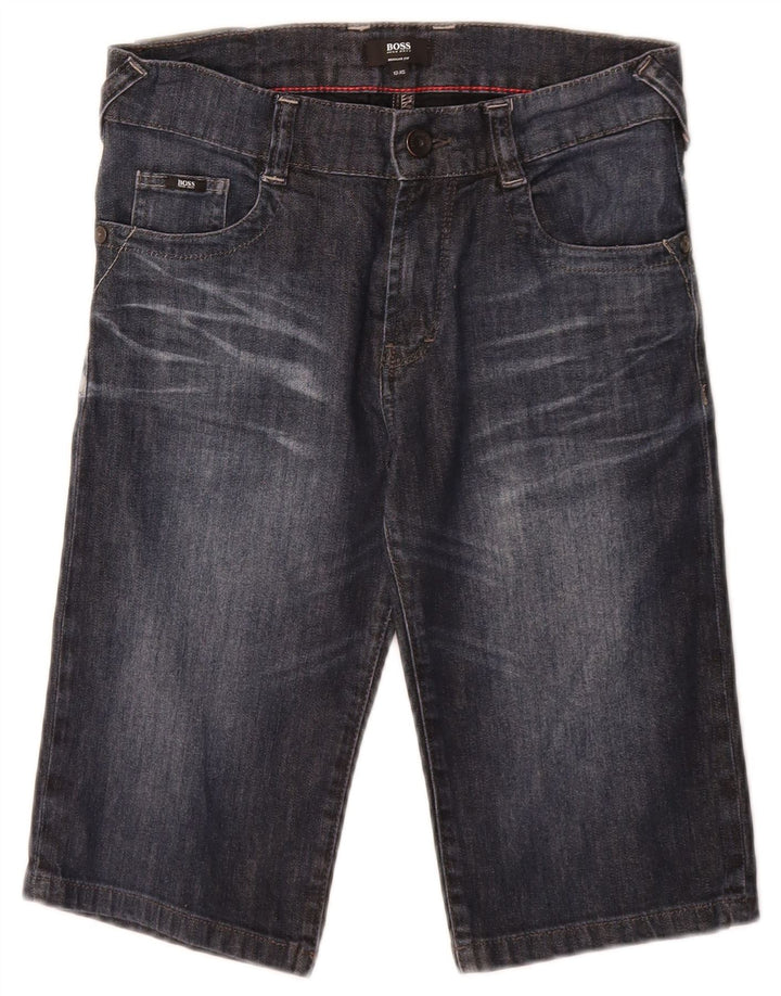 Hugo Boss Boys Bermuda Jeans 11-12 Anos XS W24 Azul Marinho