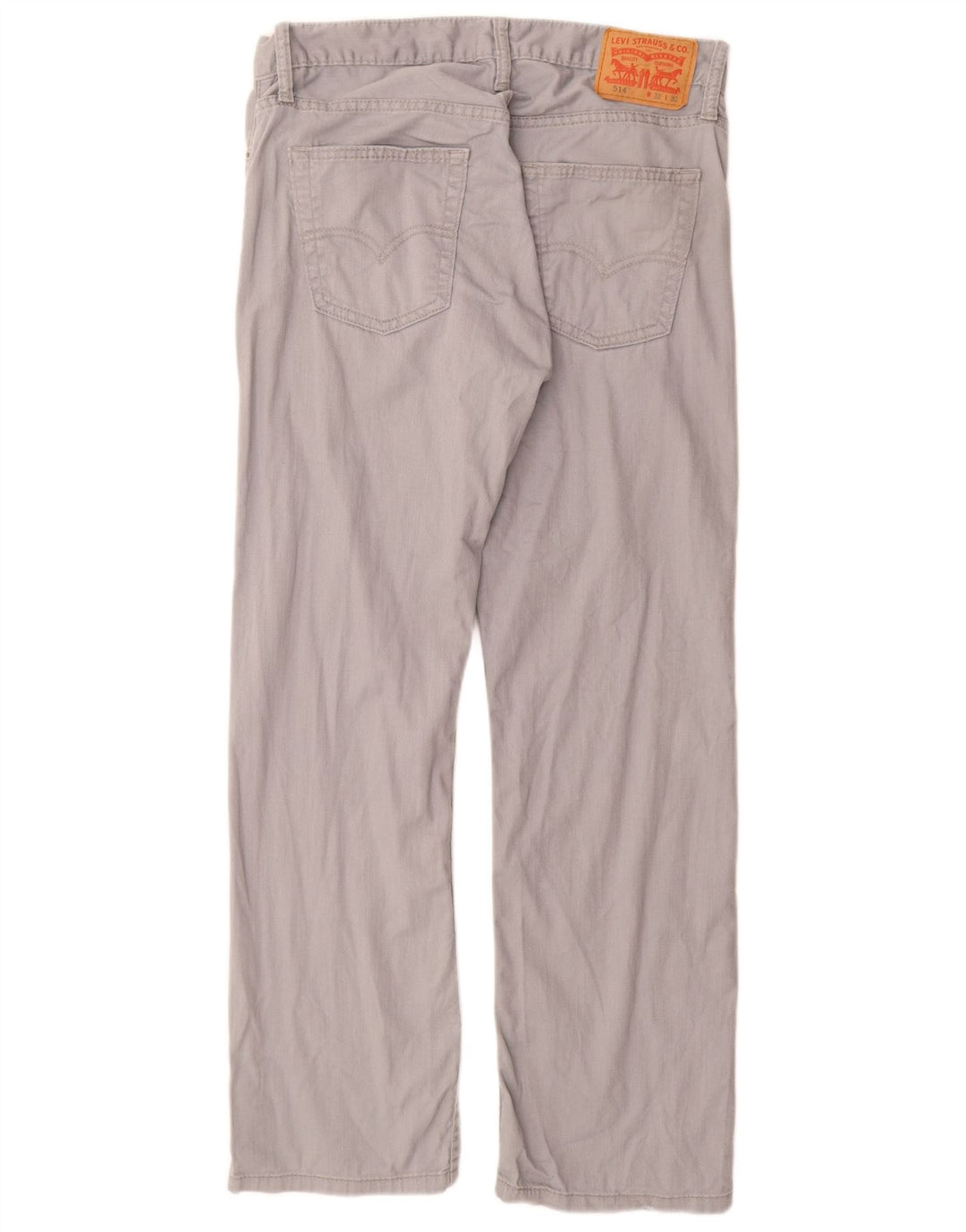 Calça jeans masculina Levi's 514 Straight W32 L30 cinza algodão
