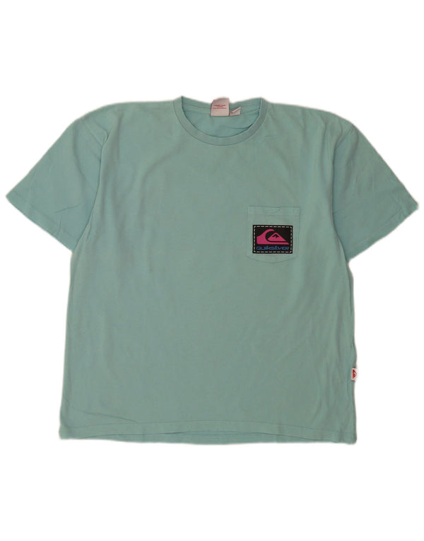 Camiseta masculina Quiksilver Stranger Things gráfica top pequeno algodão azul
