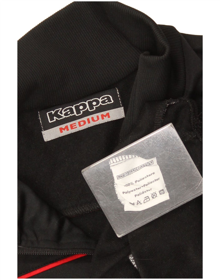 Kappa Mens Tracksuit Top Jacket Médio Preto Listrado Poliéster