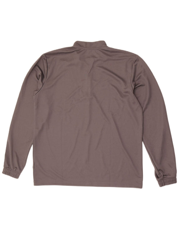 Adidas Mens Aeroready Zip Neck Pullover Treino Top XL Cinza Poliéster
