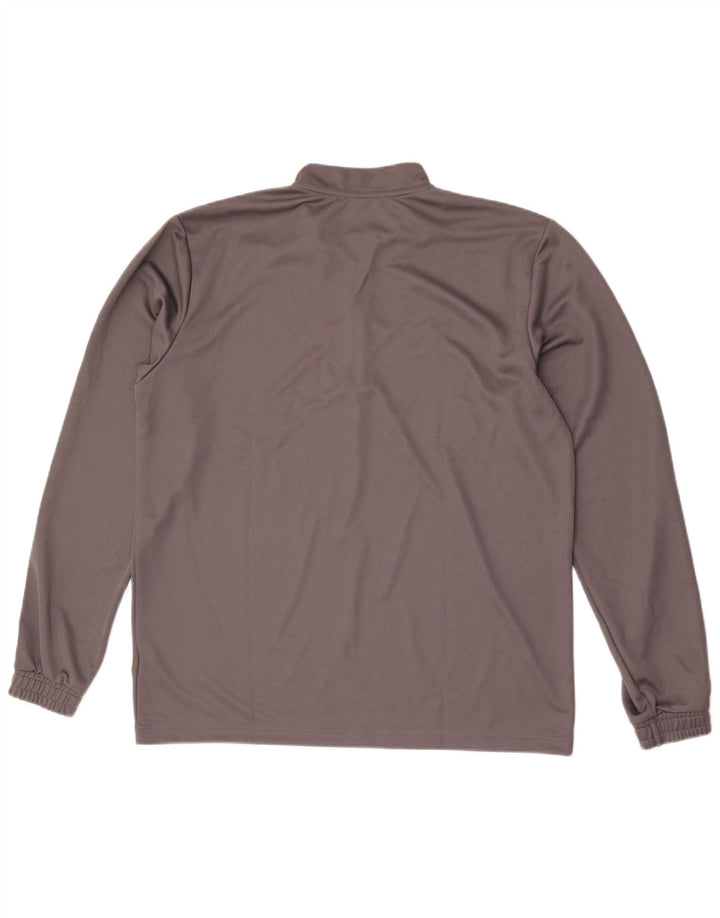 Adidas Mens Aeroready Zip Neck Pullover Treino Top XL Cinza Poliéster