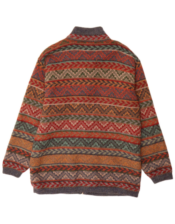 Suéter feminino Waliki Longline Cardigan UK 18 XL multicolorido geométrico