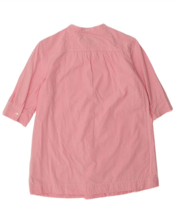 Pulôver feminino de manga curta Jack Wills Reino Unido 12 listrado rosa médio