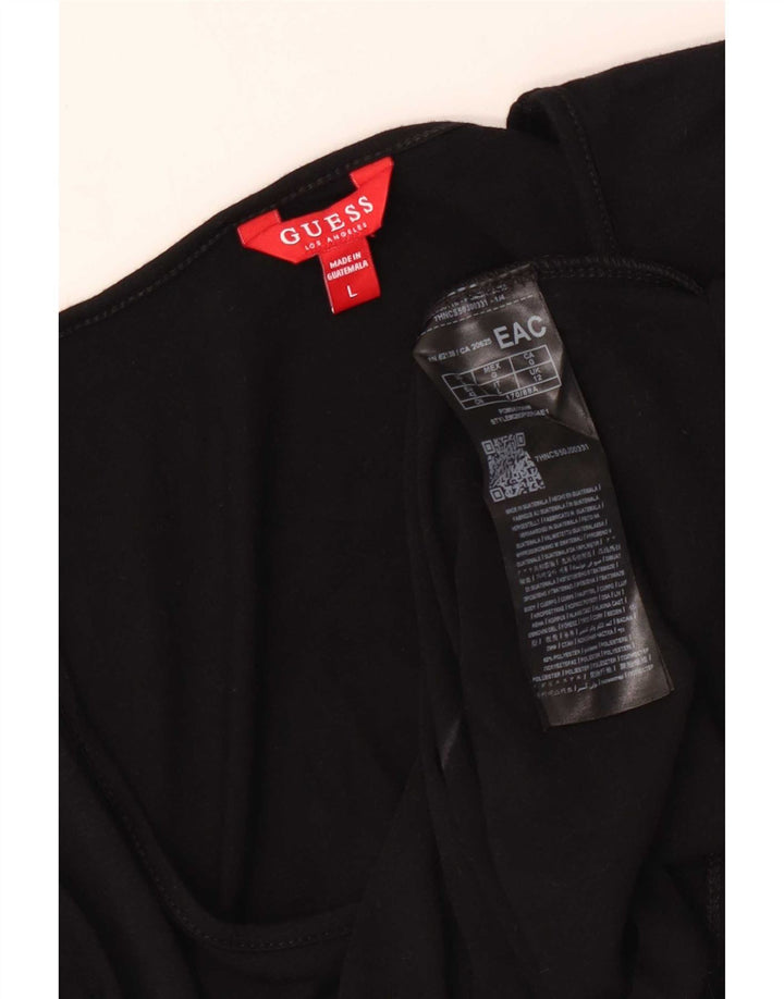 Camiseta feminina Guess UK 14 grande poliéster preto
