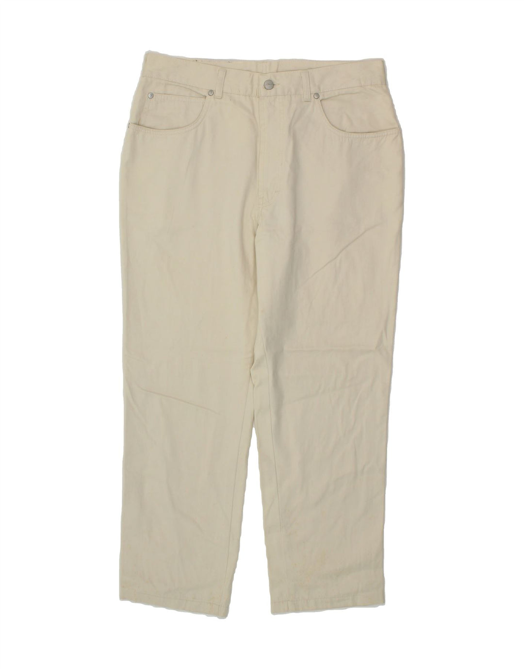 TRUSSARDI Mens Tapered Casual Trousers W36 L27 White Cotton Vintage Trussardi and Second-Hand Trussardi from Messina Hembry 
