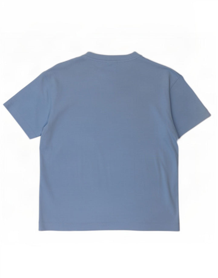 Camiseta masculina Zara Top pequeno algodão azul