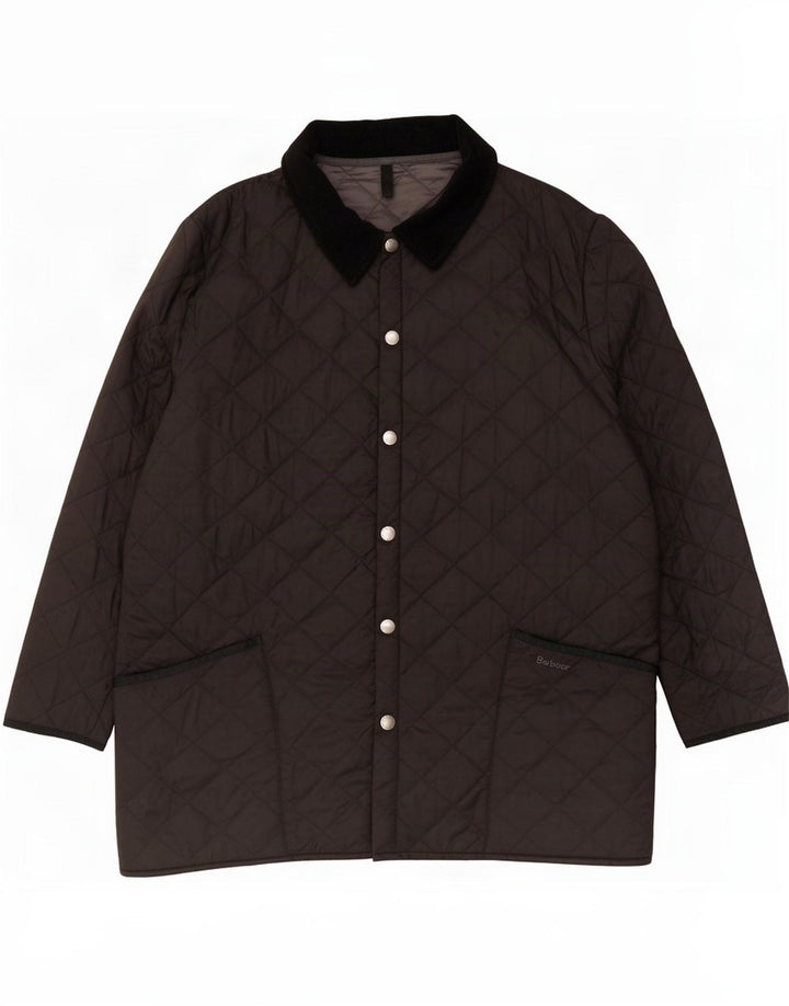 Sobretudo acolchoado masculino Barbour UK 44 XL preto poliamida