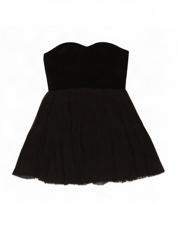 Zara Womens Mini Strapless Dress UK 12 Medium Black