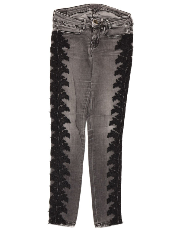 Guess Jeans Skinny Feminino W26 L29 Cinza Paisley Algodão