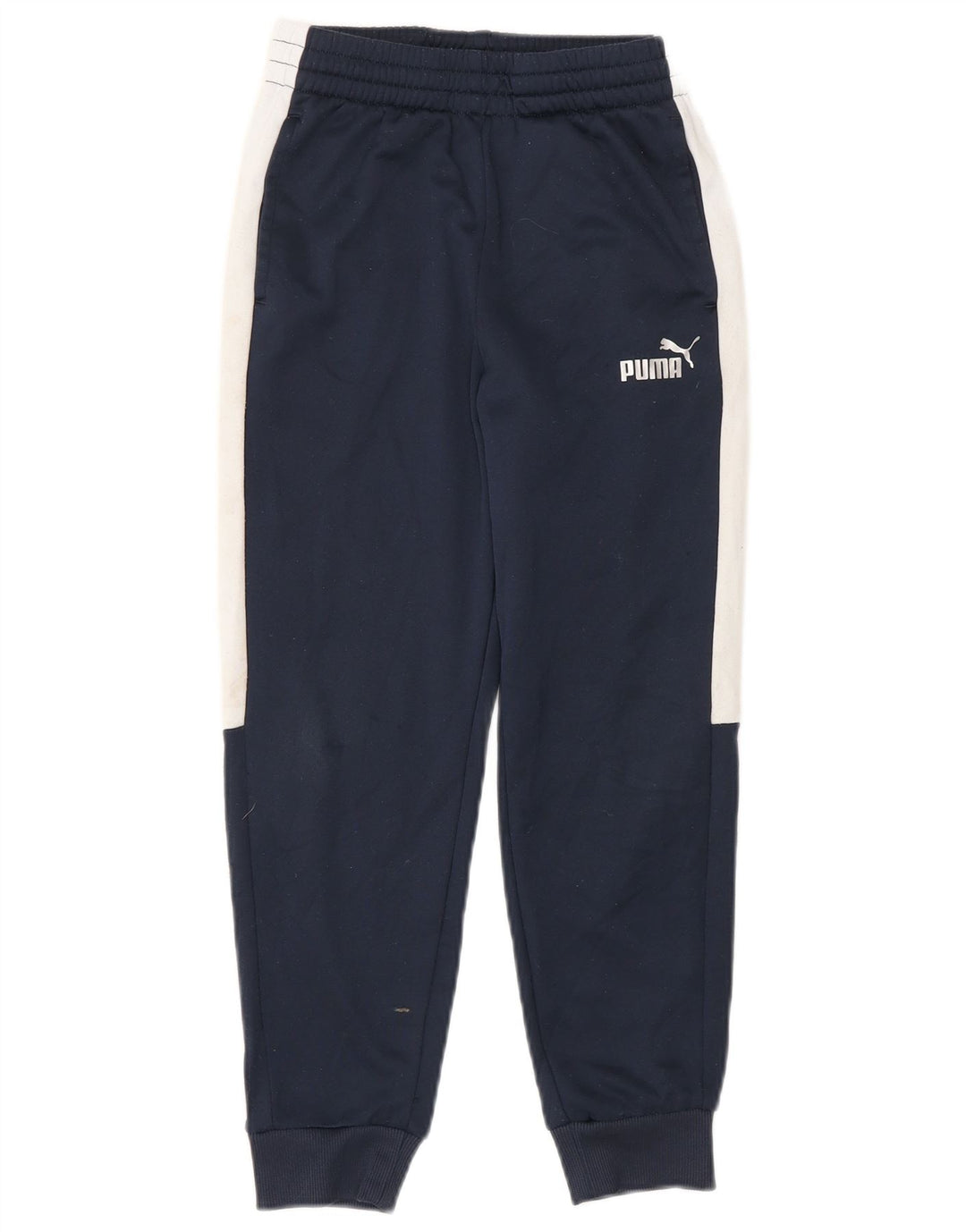Calça de treino PUMA Meninos Joggers 7-8 Anos Pequeno Azul Marinho