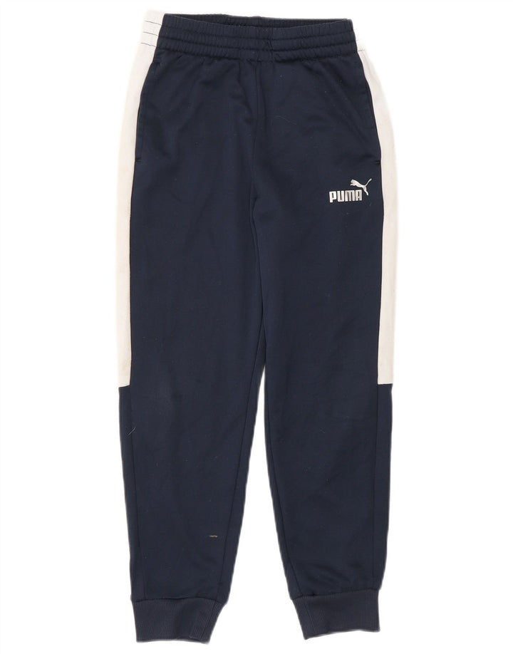 Calça de treino PUMA Meninos Joggers 7-8 Anos Pequeno Azul Marinho