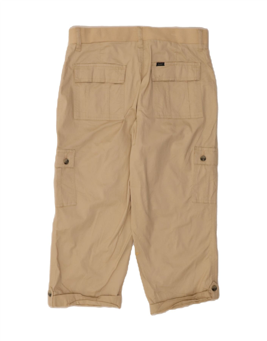 LEE Womens Straight Capri Trousers US 10 Large W32 L20 Beige Cotton Vintage Lee and Second-Hand Lee from Messina Hembry 