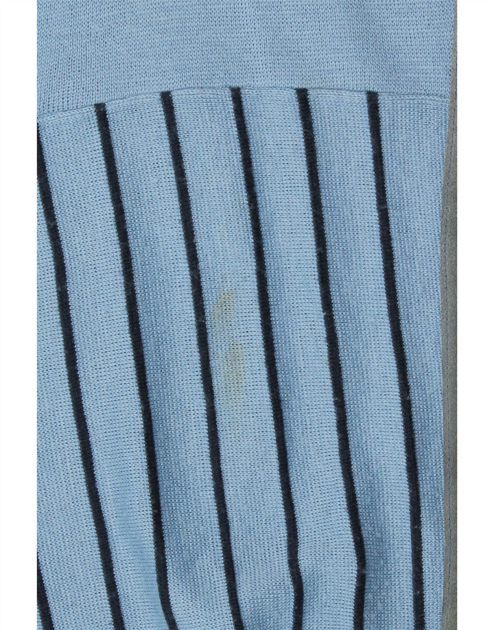 Suéter masculino Gabicci com decote em V grande bloco colorido azul marinho