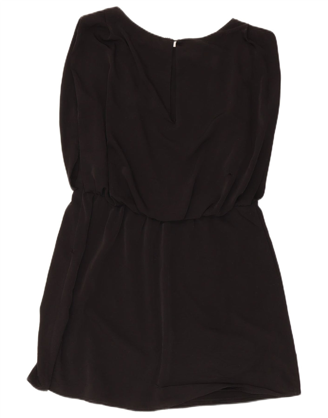 Vestido feminino Zara sem mangas evasê UK 14 médio preto