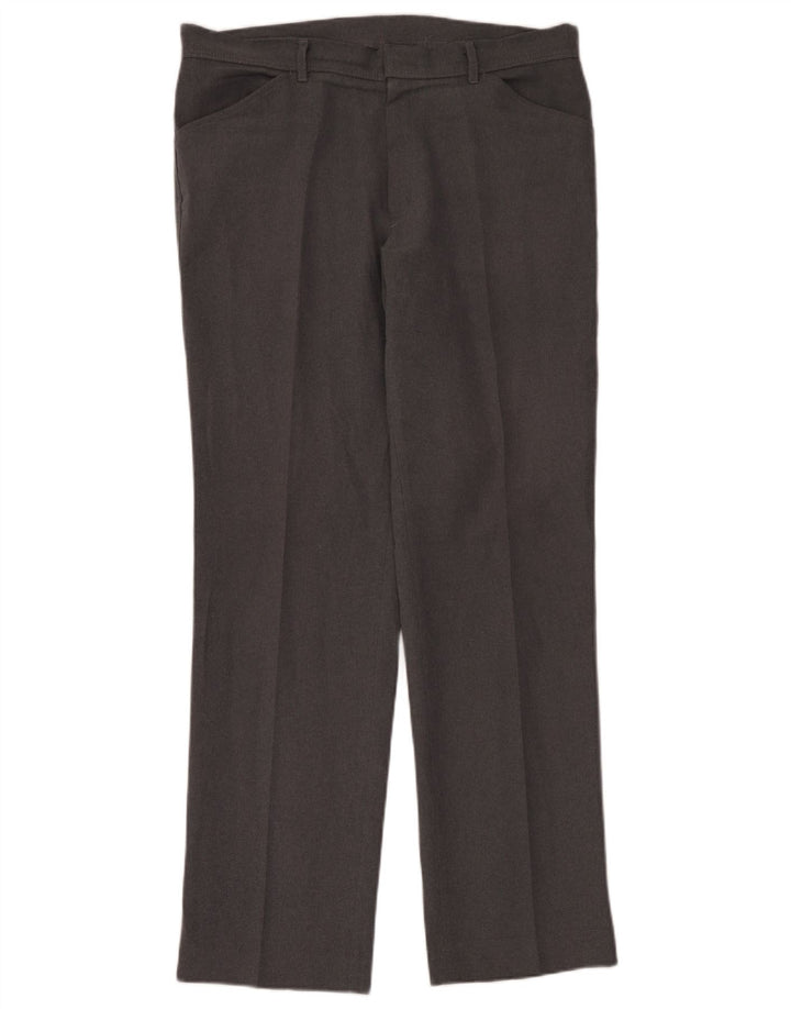 Calça masculina reta casual Farah W36 L34 cinza