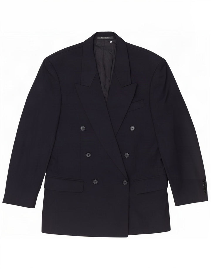 Jaqueta blazer masculina Pierre Cardin com peito duplo Reino Unido 38 azul marinho médio