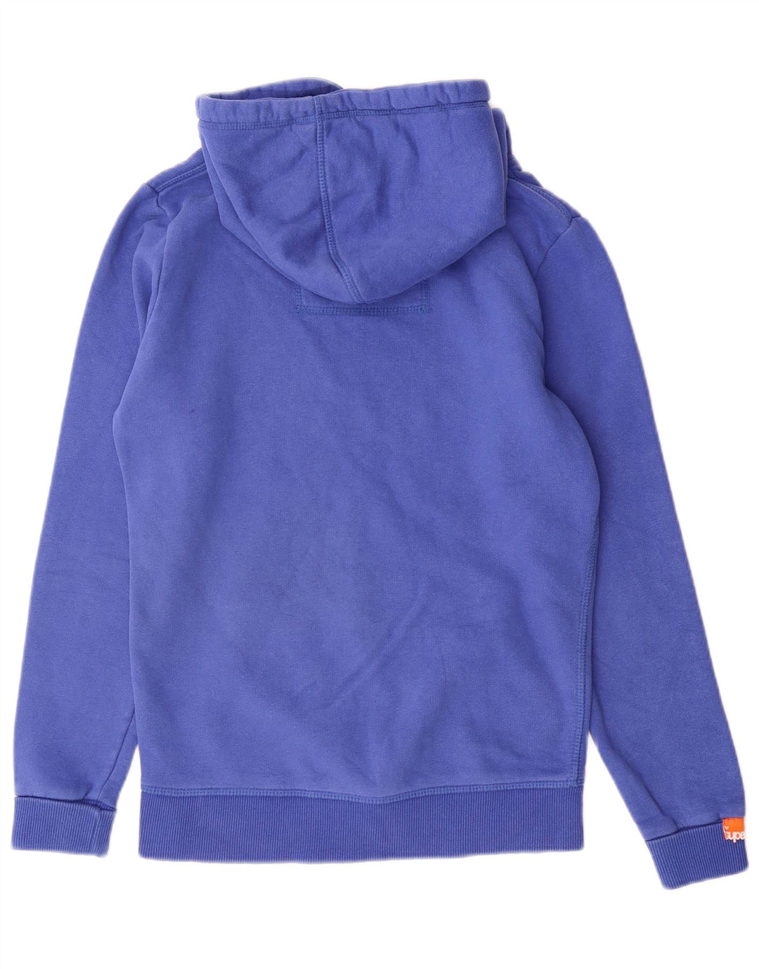 Jumper feminino com capuz gráfico SUPERDRY Reino Unido 10 algodão azul pequeno