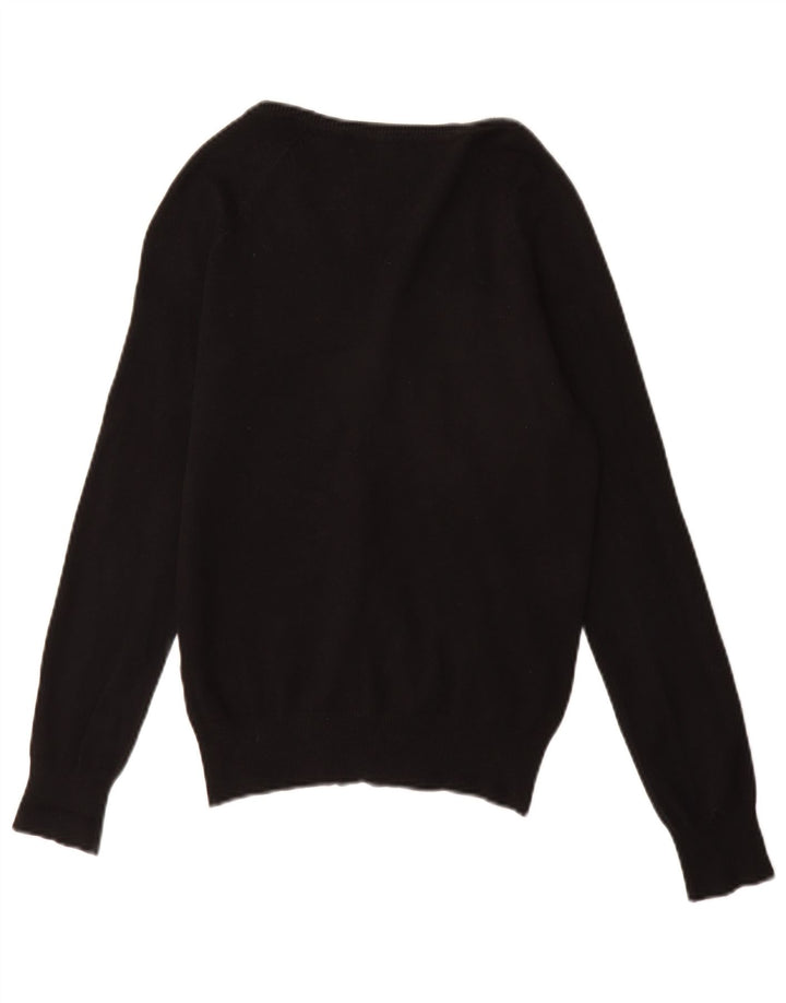 Suéter cardigã feminino Zara Reino Unido 12 algodão preto médio