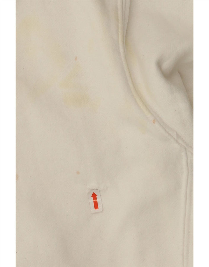 NIKE Mens Zip Hoodie Sweater XL White Vintage Nike and Second-Hand Nike from Messina Hembry 