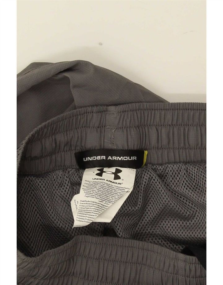 Calça de treino masculina Under Armour pequena cinza poliéster
