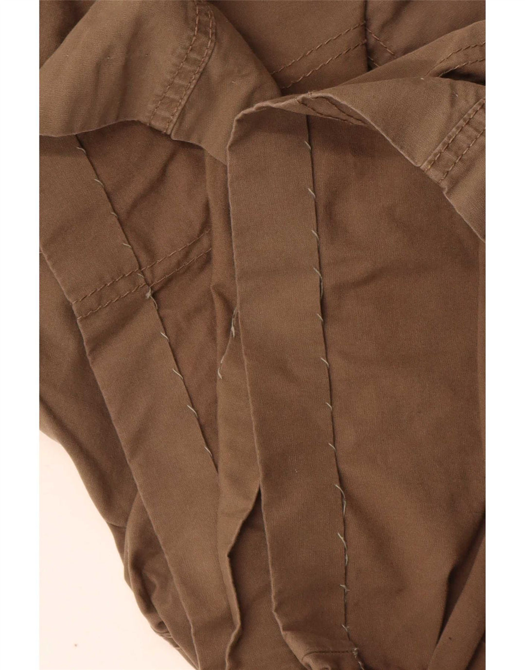 Shorts cargo feminino Marks & Spencer UK 16 grande W34 algodão cáqui