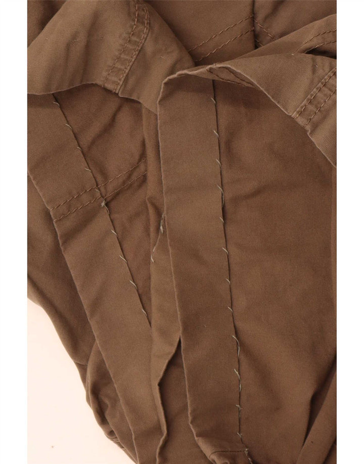 Shorts cargo feminino Marks & Spencer UK 16 grande W34 algodão cáqui
