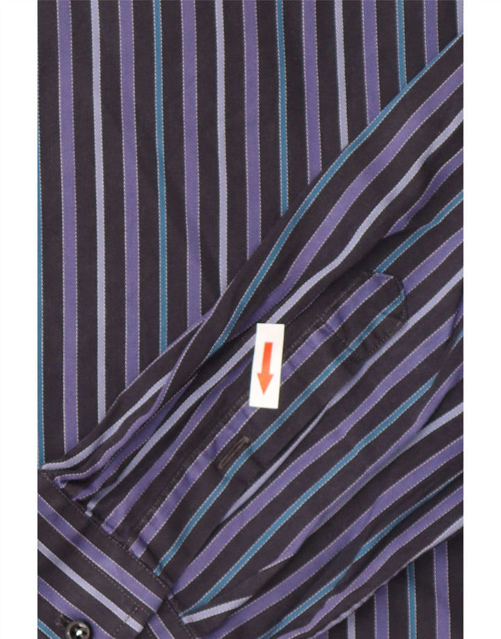 Camisa masculina Roccobarocco média listrada multicolorida