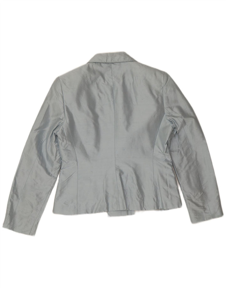 Jaqueta Blazer Feminina Dream com 2 Botões Reino Unido 14 Grande Seda Azul
