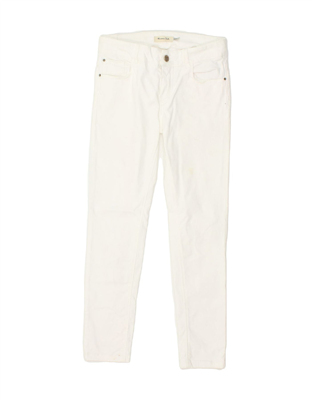 MASSIMO DUTTI Womens Crop Skinny Jeans W26 L26 White Cotton Vintage Massimo Dutti and Second-Hand Massimo Dutti from Messina Hembry 