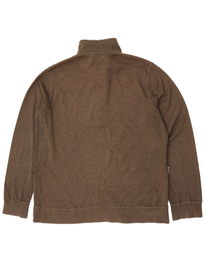 Moletom masculino Mountain Warehouse com zíper e pescoço 2XL algodão cáqui