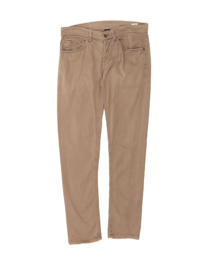 DONDUP Mens Slim Casual Trousers W33 L31 Brown Cotton Vintage Dondup and Second-Hand Dondup from Messina Hembry 