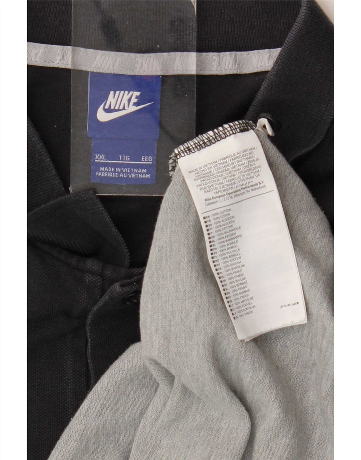 Camisa polo masculina Nike 2XL algodão colorblock preto