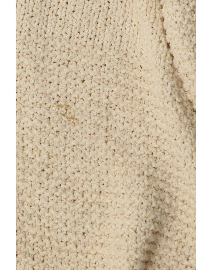 Topshop suéter feminino grande com gola de tartaruga Reino Unido 8 pequeno off white