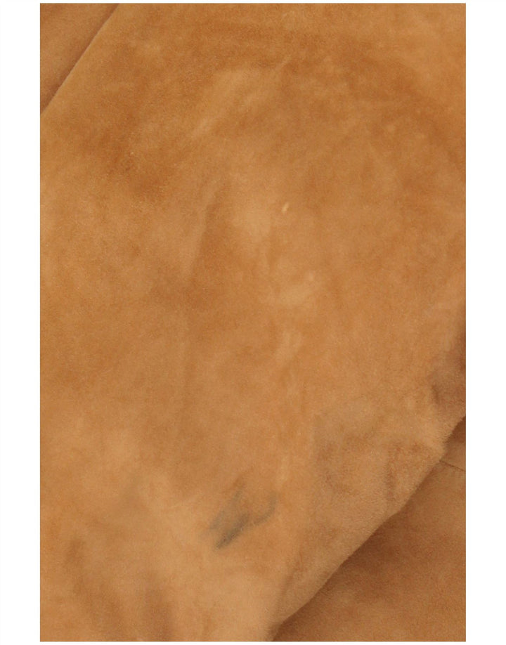 Escada Womens Suede Jacket UK 14 Medium Brown Leather