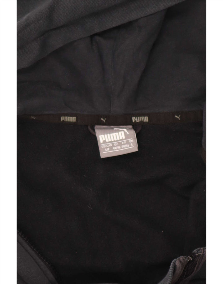 Suéter Puma masculino com capuz e zíper pequeno preto