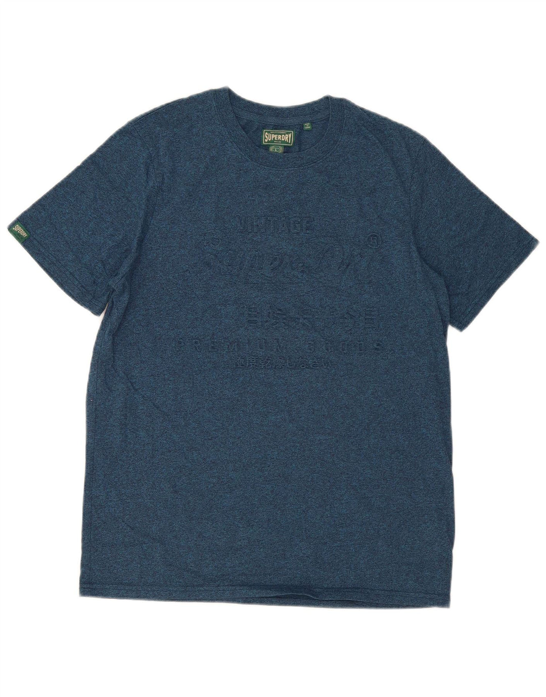 Camiseta gráfica masculina Superdry Top grande azul manchado
