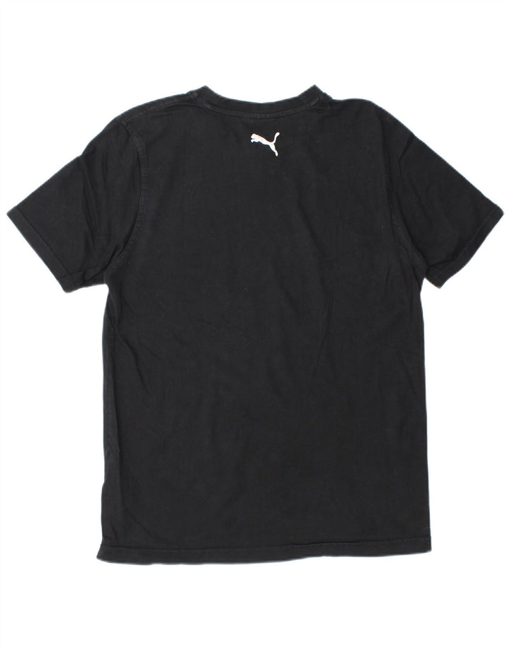 Camiseta masculina PUMA Graphic Top médio algodão preto