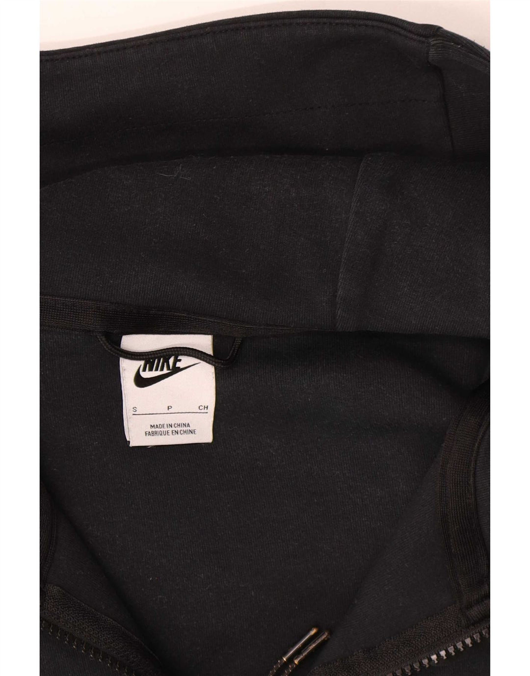 Suéter Nike masculino com capuz e zíper pequeno algodão azul marinho