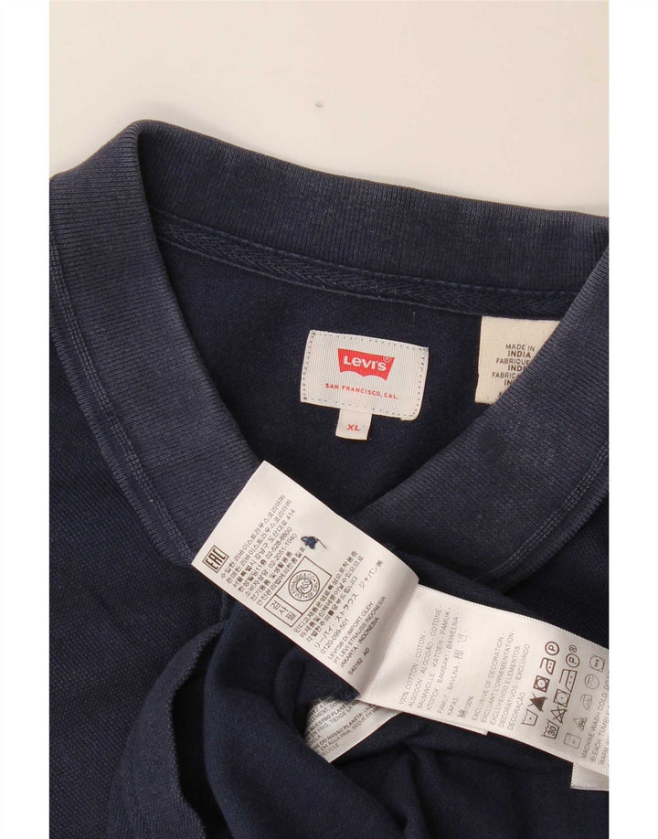 Camisa polo masculina Levi's XL azul marinho algodão