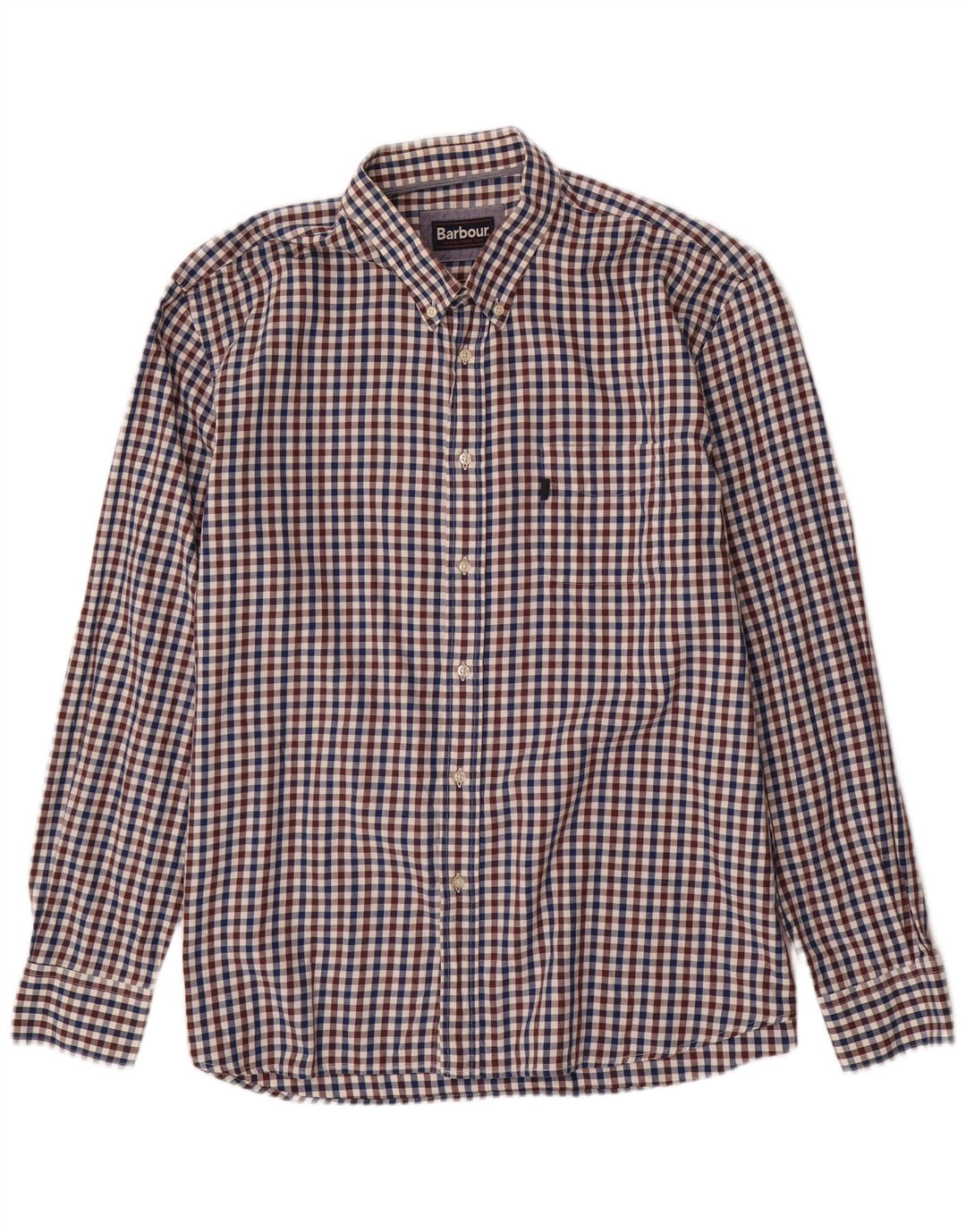 Camisa masculina Barbour 2XL algodão guingão azul