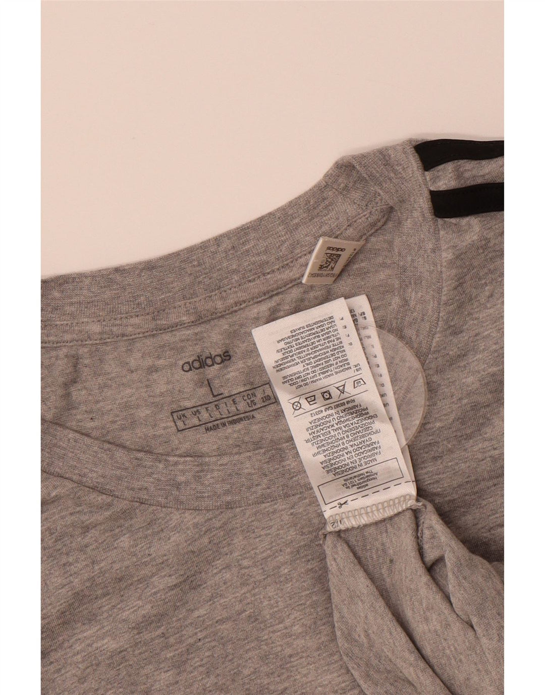 Camiseta masculina ADIDAS grande algodão cinza