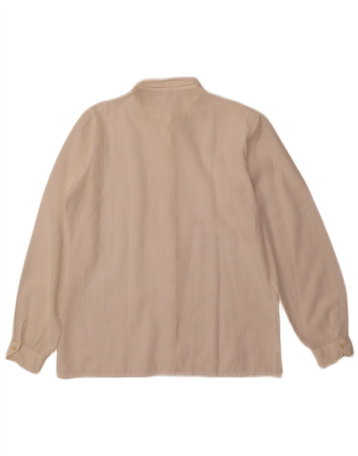 Blusa feminina VINTAGE IT 42 médio off white listrada