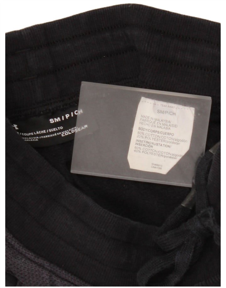 Calça de treino masculina UNDER ARMOUR pequena de algodão colorido preto