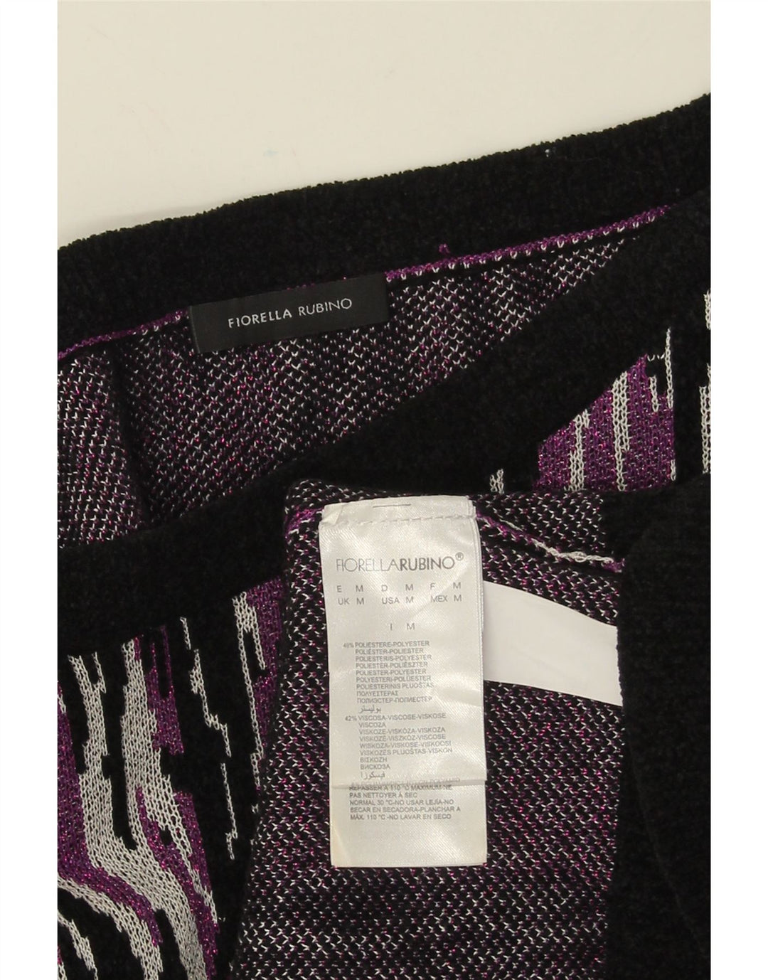 Suéter feminino Florela Rubino com gola redonda Reino Unido 14 médio multicolorido
