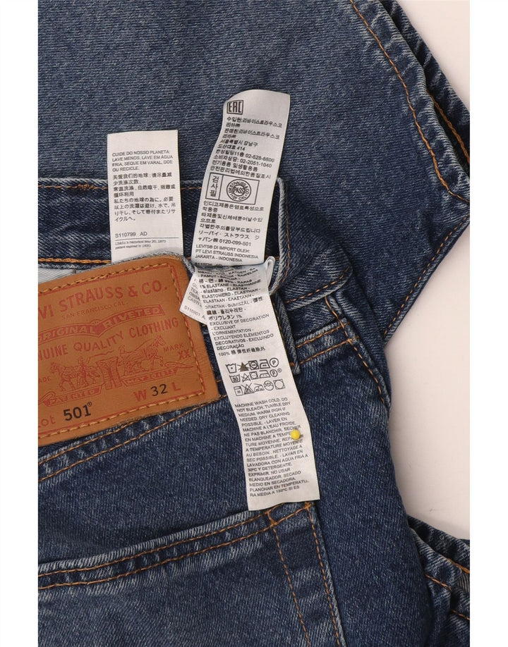 Shorts jeans masculino 501 da Levi's W32 azul médio algodão