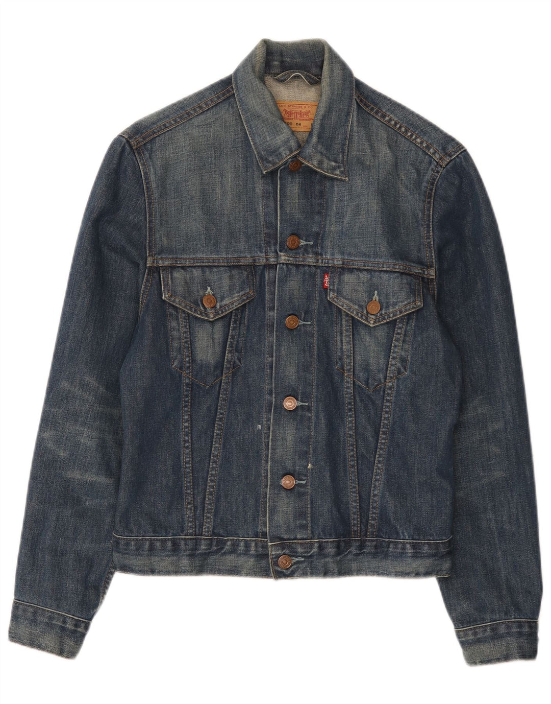 Jaqueta jeans masculina Levi's 11-12 anos algodão azul médio